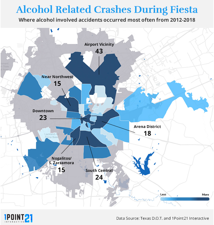 Fiesta Crashes by Neighborhood
