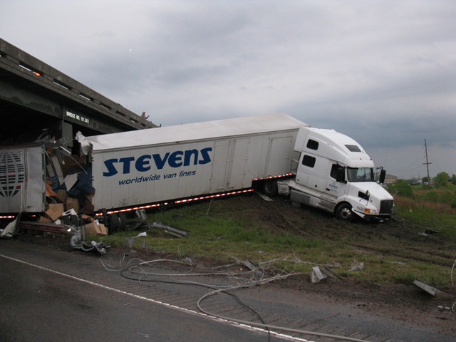 Crashed Stevens Truck