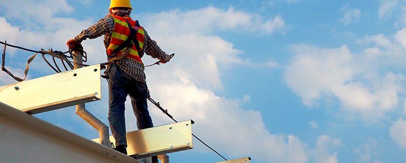 Construction Worker Repairing Power Line